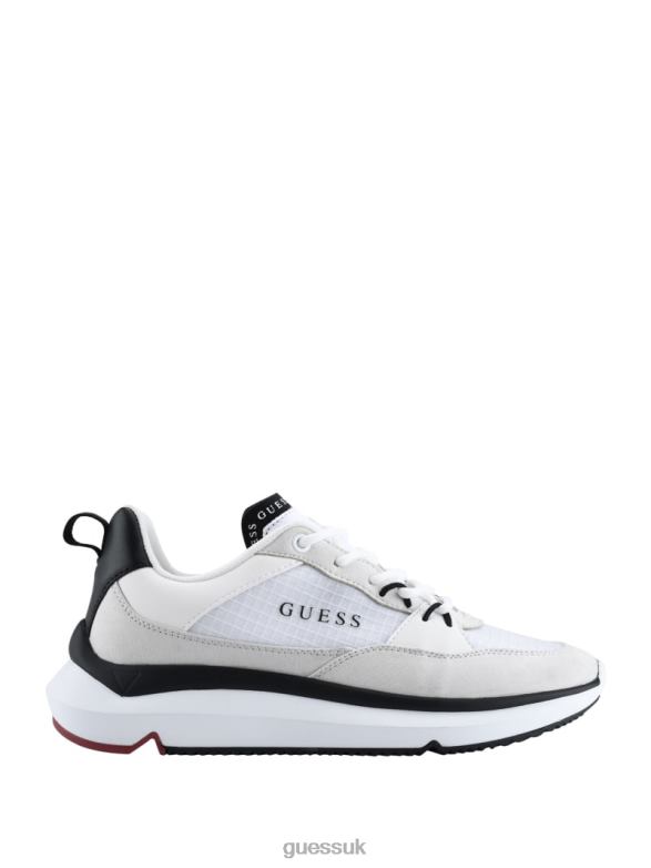 GUESS Women Degrom Logo Sneakers Ivory 150 Footwear V28V62514