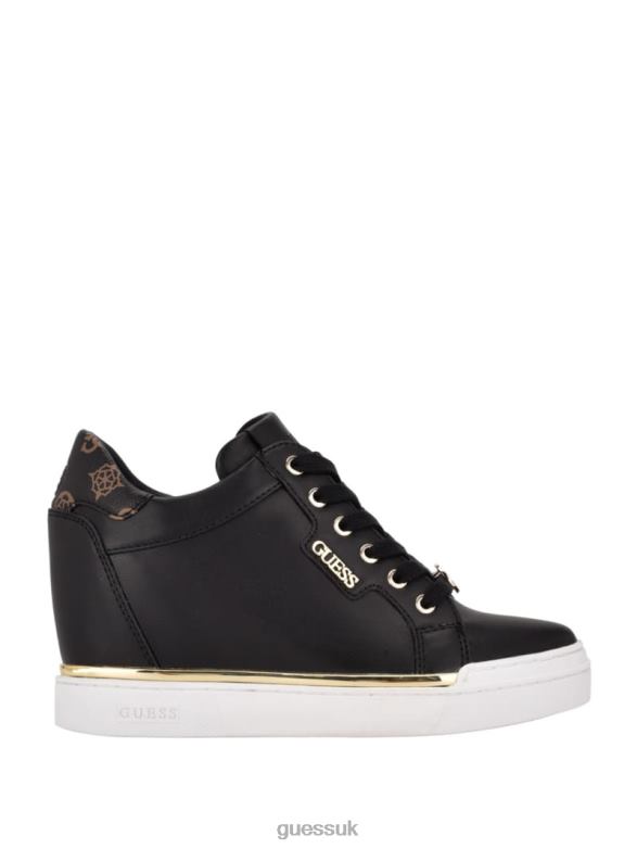 GUESS Women Faster Hidden Wedge Sneakers Black Footwear V28V63376