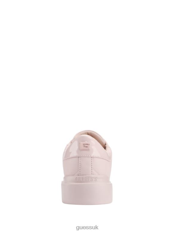GUESS Women Hilan Quilted Low-Top Sneakers Light Pink 680 Footwear V28V63361