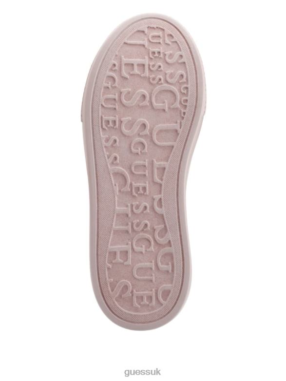 GUESS Women Hilan Quilted Low-Top Sneakers Light Pink 680 Footwear V28V63361