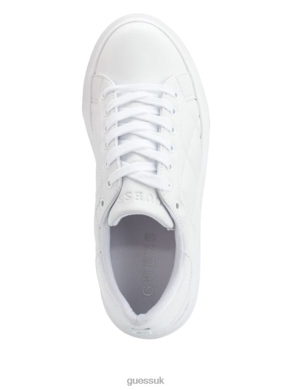 GUESS Women Hilan Quilted Low-Top Sneakers Wht Floral Footwear V28V63360