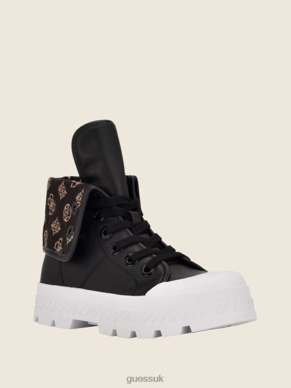 GUESS Women Horlo Chunky High-Top Sneakers Black Footwear V28V63370