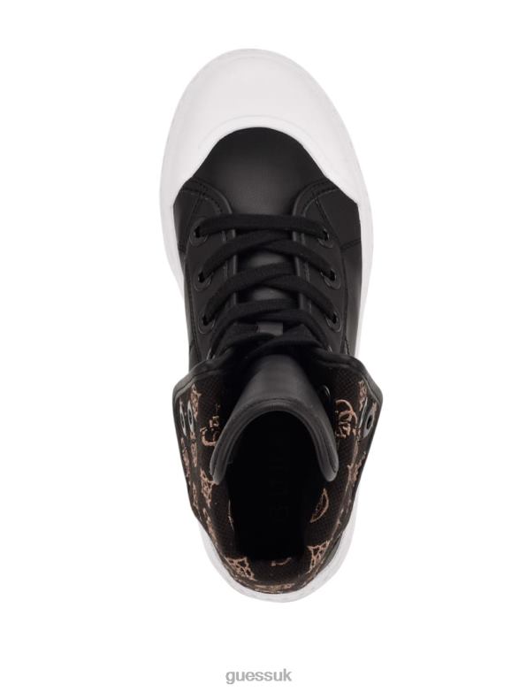 GUESS Women Horlo Chunky High-Top Sneakers Black Footwear V28V63370