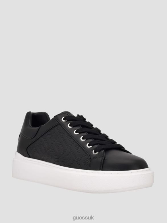 GUESS Women Ivee Perforated G Low Top Sneakers Black1 Footwear V28V63367