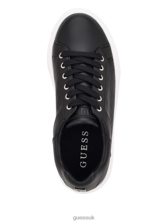 GUESS Women Ivee Perforated G Low Top Sneakers Black1 Footwear V28V63367