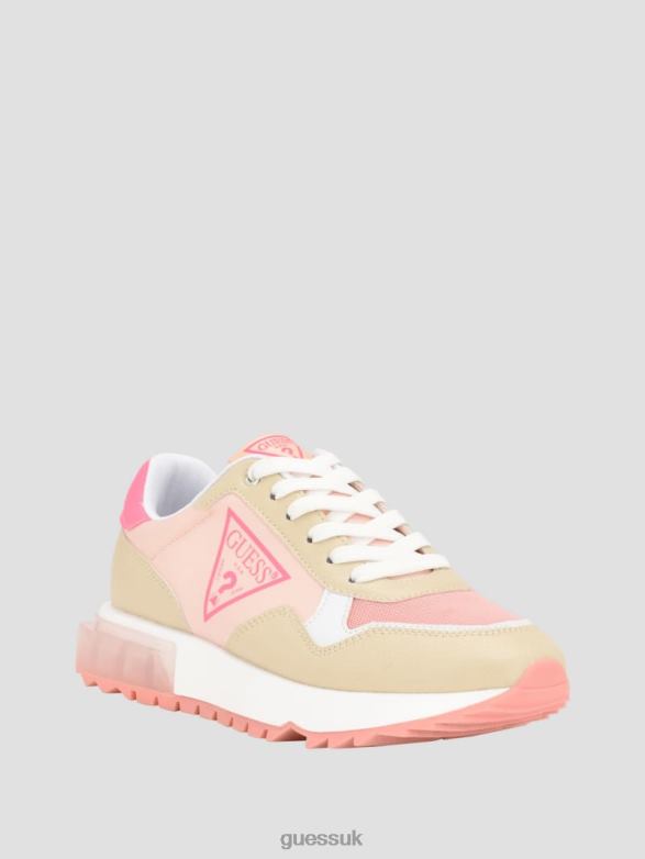 GUESS Women Melany Side Logo Sneakers Light Natural 110 Footwear V28V63344