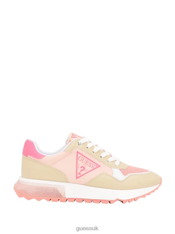 GUESS Women Melany Side Logo Sneakers Light Natural 110 Footwear V28V63344