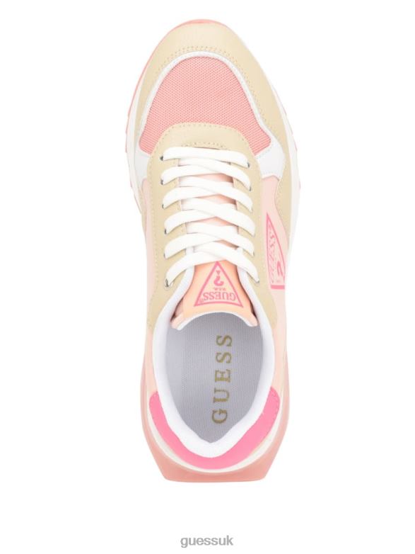 GUESS Women Melany Side Logo Sneakers Light Natural 110 Footwear V28V63344