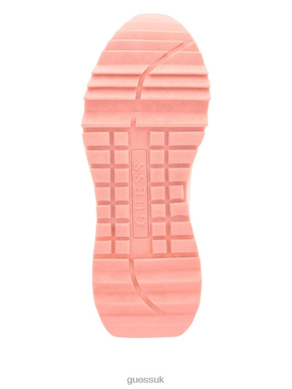 GUESS Women Melany Side Logo Sneakers Light Natural 110 Footwear V28V63344