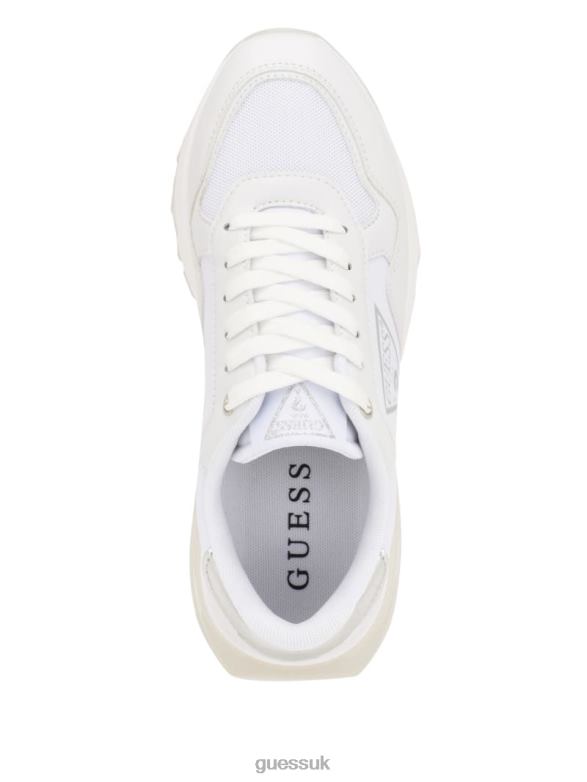GUESS Women Melany Side Logo Sneakers White Graffiti Footwear V28V63329