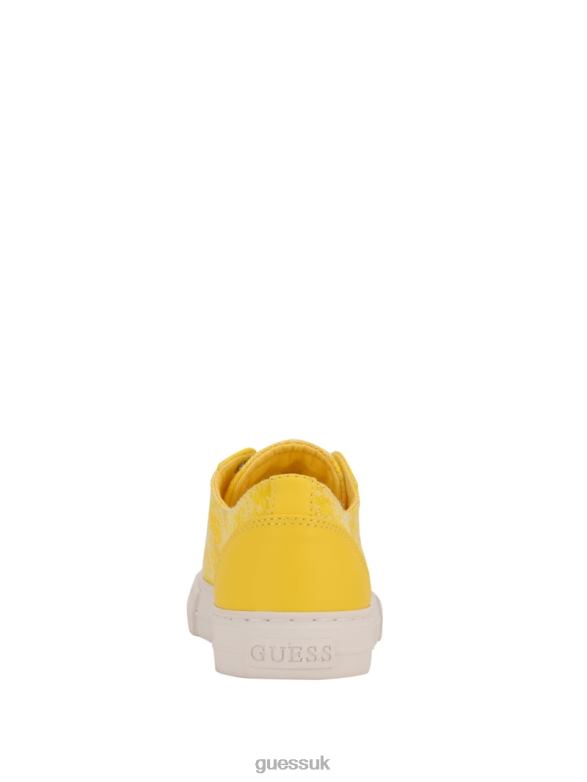 GUESS Women Passit Logo Low-Top Sneakers Yellow Footwear V28V63363