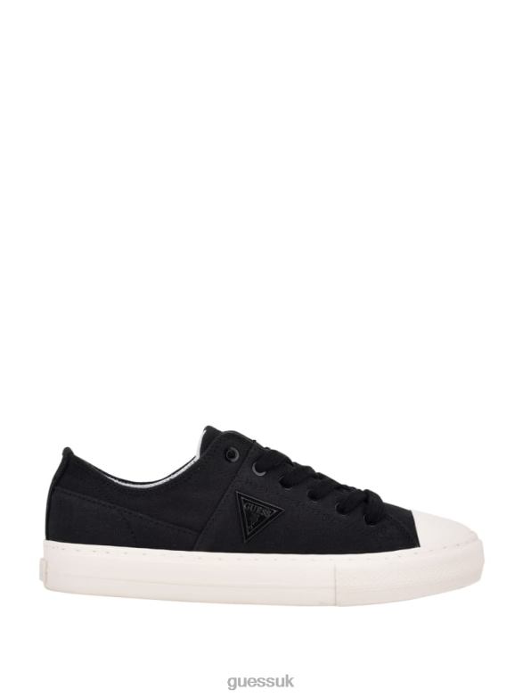 GUESS Women Pranze Low-Top Canvas Sneakers Black1 Footwear V28V63359