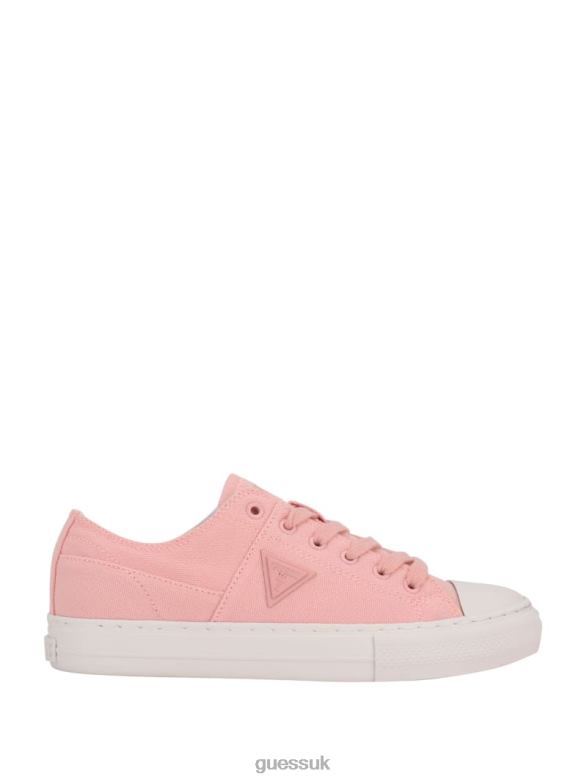 GUESS Women Pranze Low-Top Canvas Sneakers Light Pink Footwear V28V63366