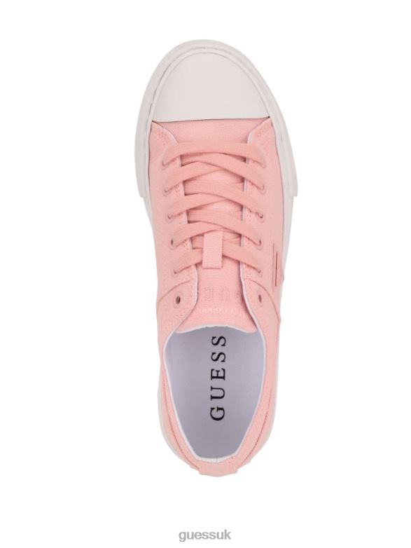 GUESS Women Pranze Low-Top Canvas Sneakers Light Pink Footwear V28V63366