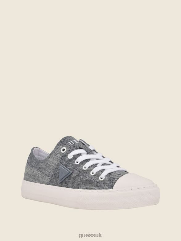 GUESS Women Pranze Low-Top Canvas Sneakers Mid Blue Footwear V28V63364