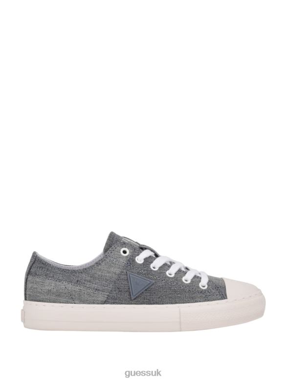 GUESS Women Pranze Low-Top Canvas Sneakers Mid Blue Footwear V28V63364