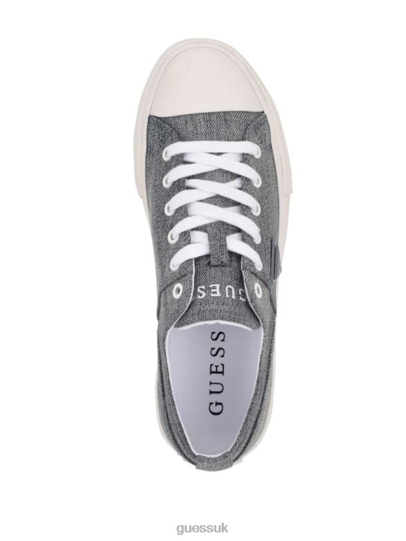 GUESS Women Pranze Low-Top Canvas Sneakers Mid Blue Footwear V28V63364