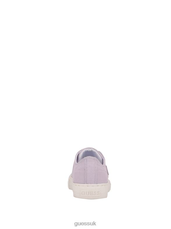 GUESS Women Pranze Low-Top Canvas Sneakers Open Purple Footwear V28V63369