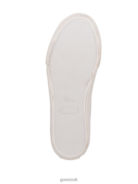 GUESS Women Pranze Low-Top Canvas Sneakers Open Purple Footwear V28V63369