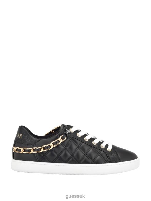GUESS Women Reney Chain Quilted Sneakers Black Footwear V28V63356