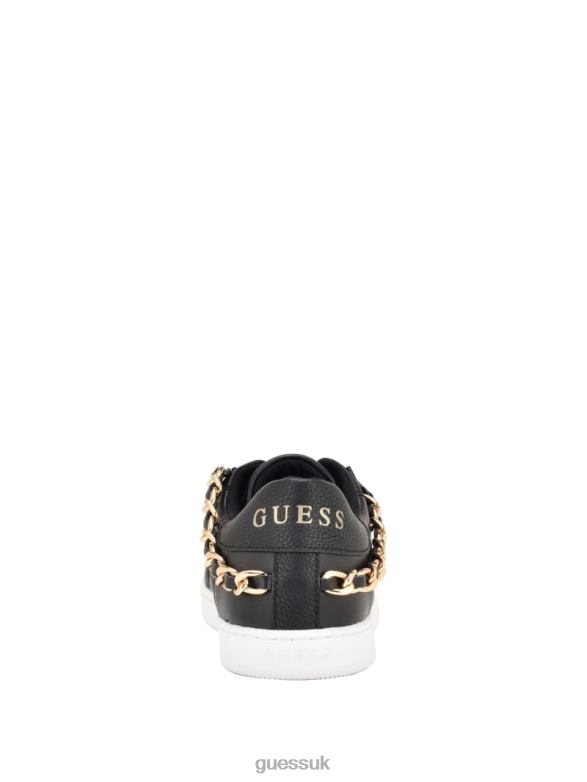 GUESS Women Reney Chain Quilted Sneakers Black Footwear V28V63356