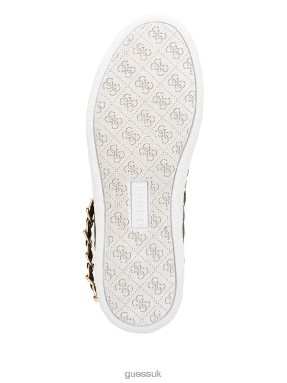GUESS Women Reney Chain Quilted Sneakers Black Footwear V28V63356