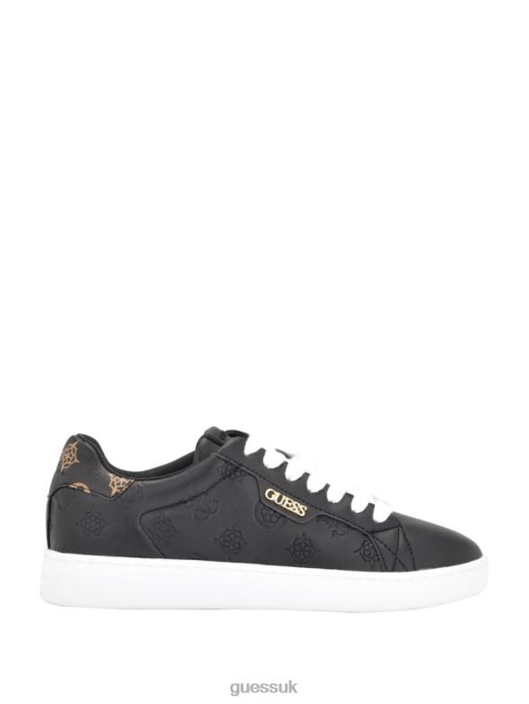 GUESS Women Renzy Debossed Logo Low-Top Sneakers Black Footwear V28V63354