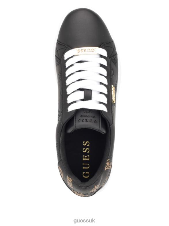 GUESS Women Renzy Debossed Logo Low-Top Sneakers Black Footwear V28V63354