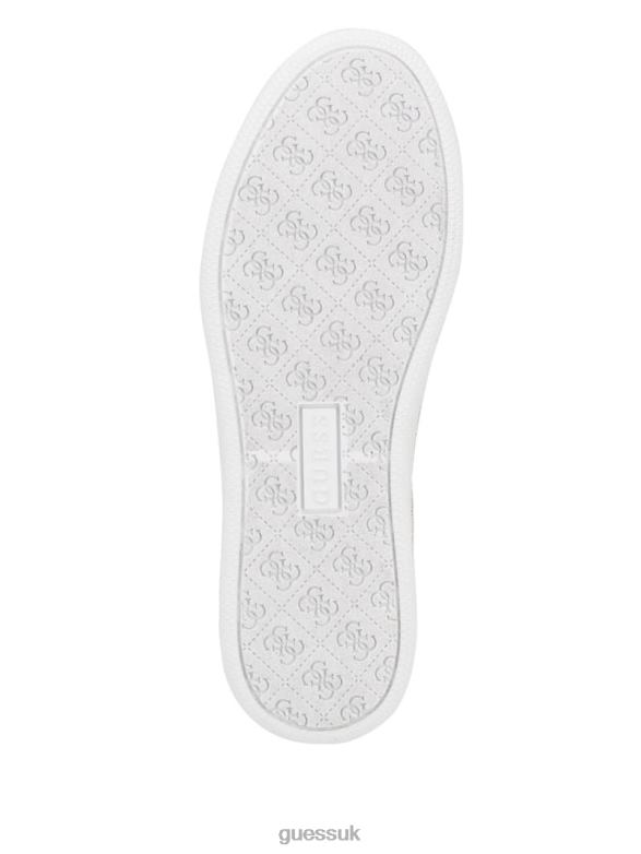 GUESS Women Renzy Debossed Logo Low-Top Sneakers Dark Natural Footwear V28V63358