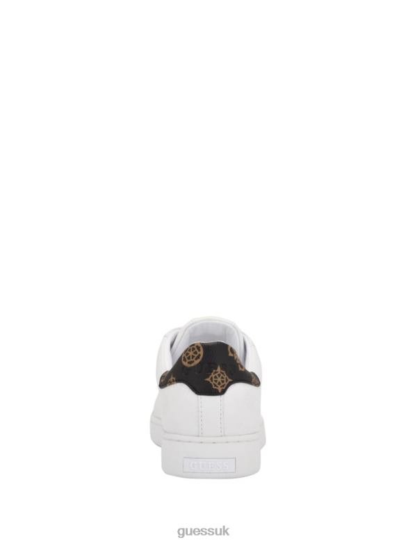 GUESS Women Renzy Debossed Logo Low-Top Sneakers White Graffiti Footwear V28V63352