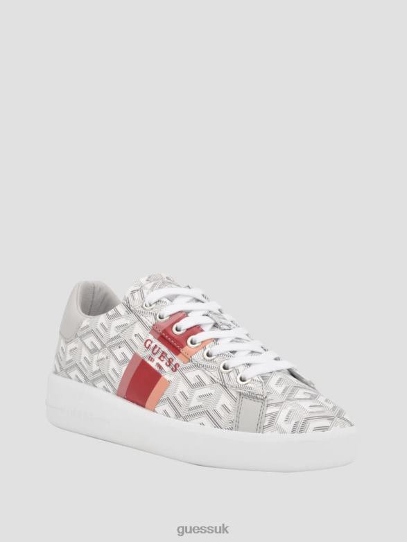 GUESS Women Reyhana G-Cube Low-Top Sneakers Light Grey Footwear V28V63332