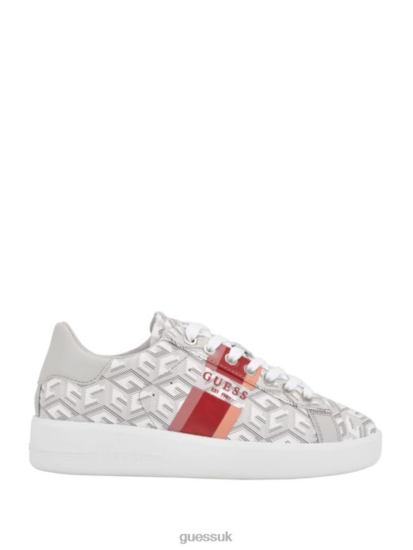 GUESS Women Reyhana G-Cube Low-Top Sneakers Light Grey Footwear V28V63332