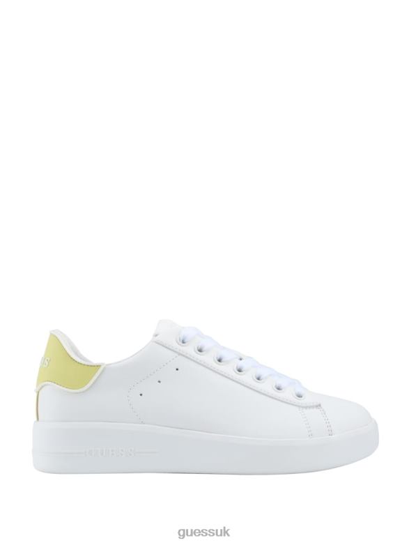 GUESS Women Rockies Pop Heel Sneakers Ivory Footwear V28V63368
