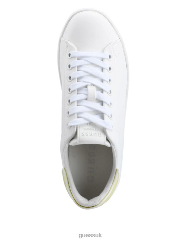 GUESS Women Rockies Pop Heel Sneakers Ivory Footwear V28V63368