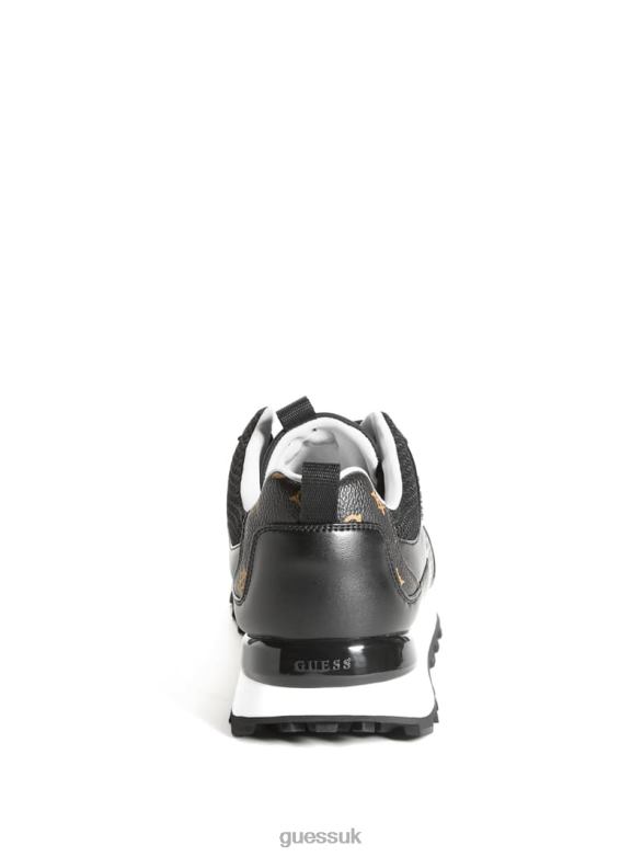 GUESS Women Selvie Perforated Sneakers Black1 Footwear V28V62467