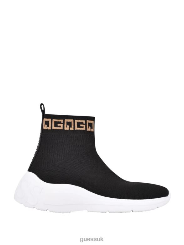 GUESS Women Sindera Sock Sneakers Brown Multi Fabric Footwear V28V62533