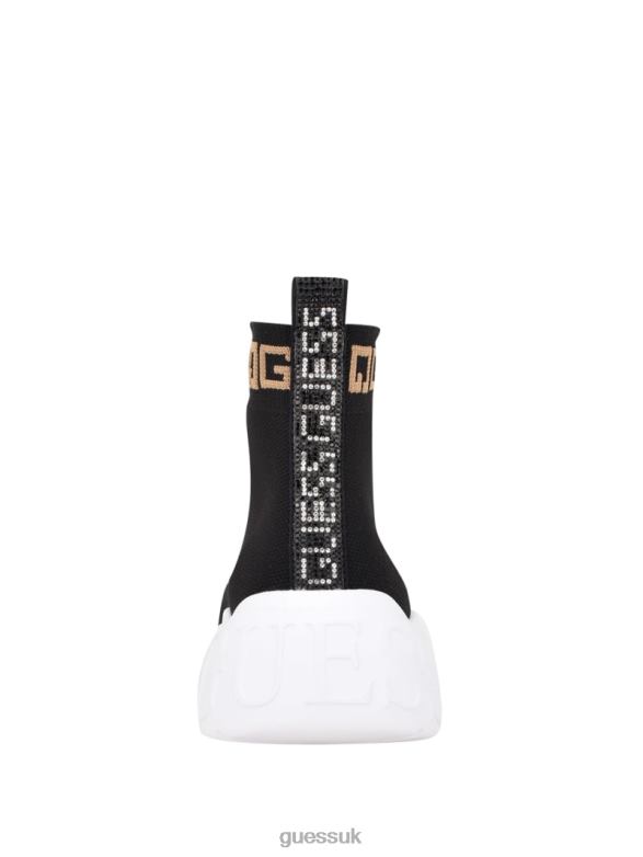 GUESS Women Sindera Sock Sneakers Brown Multi Fabric Footwear V28V62533