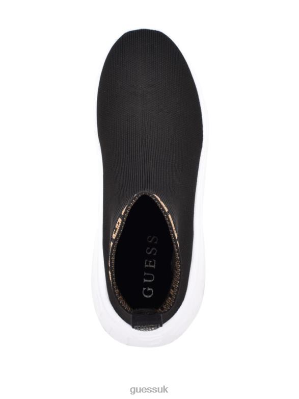 GUESS Women Sindera Sock Sneakers Brown Multi Fabric Footwear V28V62533