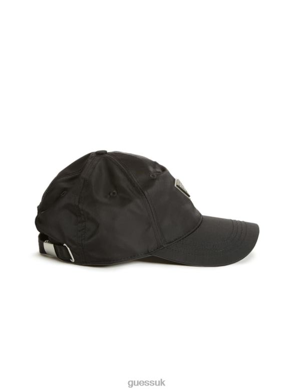 GUESS Men Certosa Nylon Baseball Hat Black Floral Print Accessory V28V63802