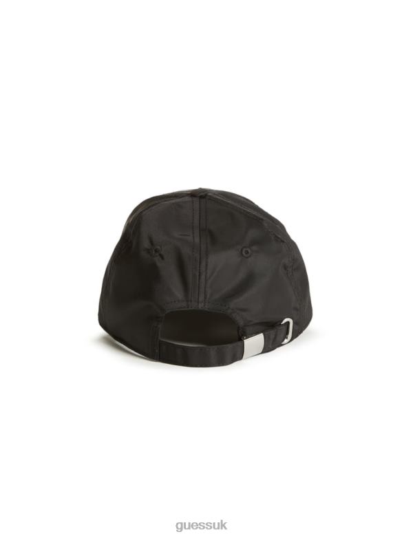 GUESS Men Certosa Nylon Baseball Hat Black Floral Print Accessory V28V63802