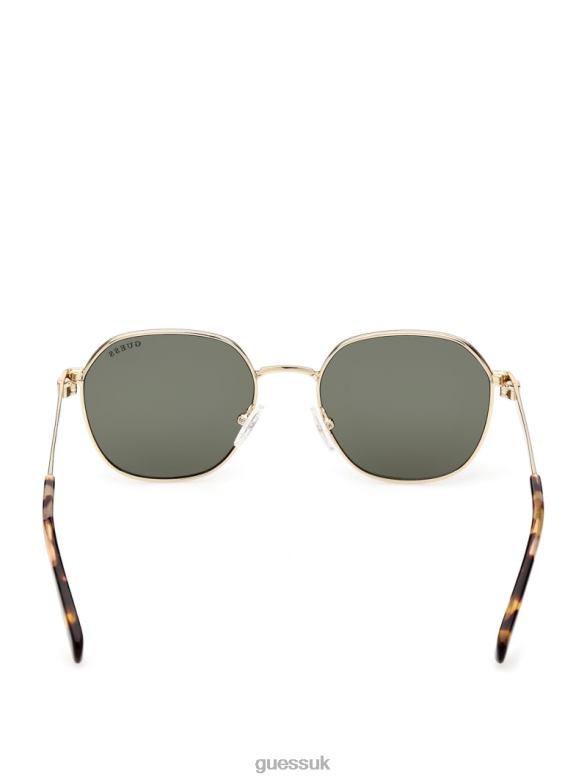 GUESS Men Metal Geometric Sunglasses Gold Accessory V28V63692