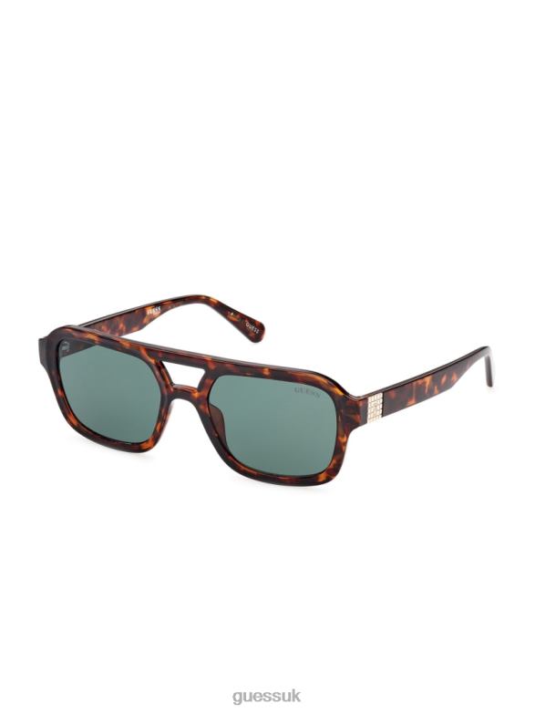 GUESS Men Originals Aviator Sunglasses 53N Tort Accessory V28V63738