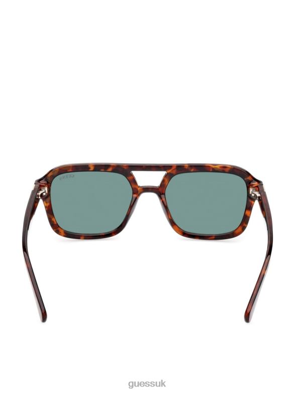 GUESS Men Originals Aviator Sunglasses 53N Tort Accessory V28V63738