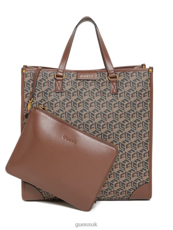 GUESS Men Ederlo Tote Bag Black Floral Print Accessory V28V63183