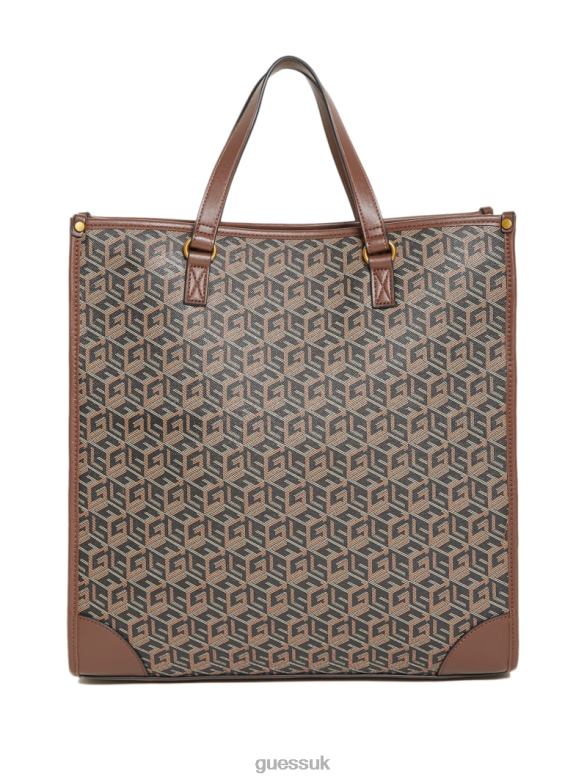 GUESS Men Ederlo Tote Bag Black Floral Print Accessory V28V63183