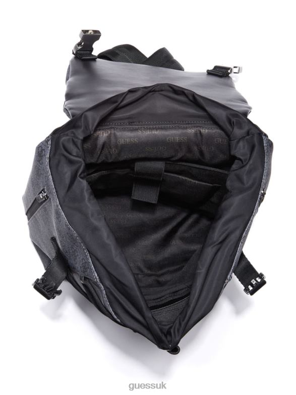 GUESS Men Salameda Backpack Black Floral Print Accessory V28V63243