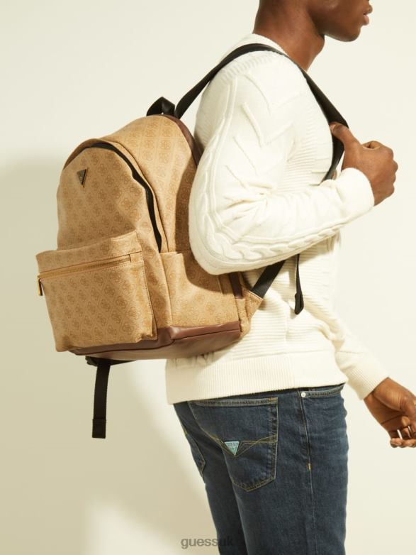 GUESS Men Vezzola Round Backpack Bamboo Accessory V28V63197
