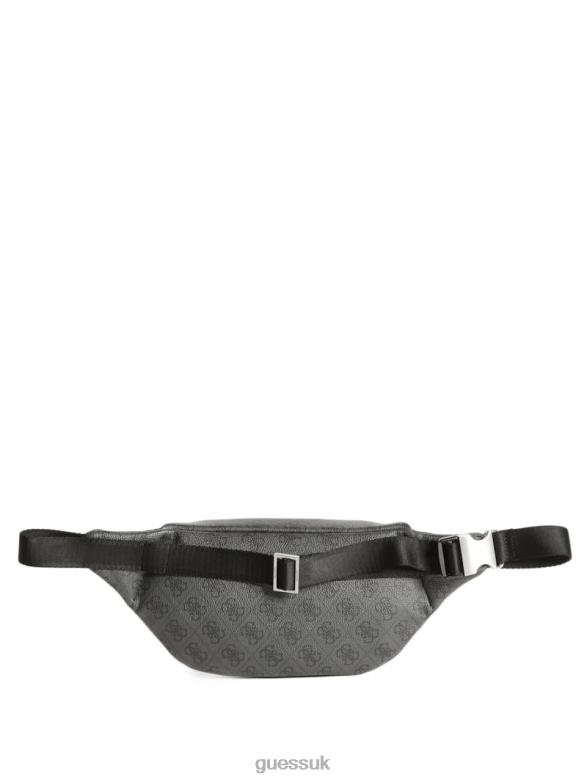 GUESS Men Vezzola Smart Belt Bag Black Floral Print Accessory V28V63235