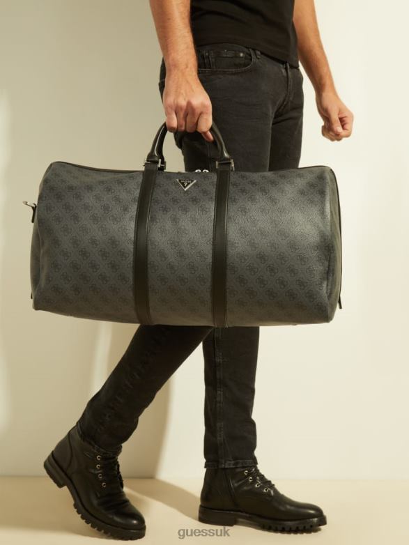 GUESS Men Vezzola Smart Weekender Black Floral Print Accessory V28V63200