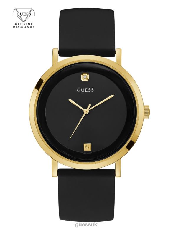 GUESS Men Analog Watch Gold-Tone and Black Accessory V28V63604